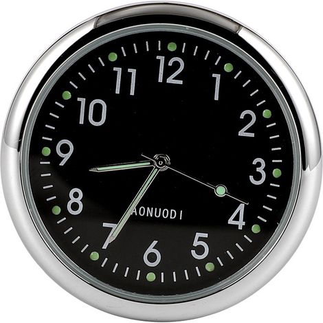 Auto Armaturenbrettuhr Autouhr Selbstklebend Leuchtende Auto Uhr Universelle Taschenuhr Auto Lüftungsschlitz Clip Uhr für Auto Lnnendekoration Geeignet für Jede Auto Dekoration (Schwarz)