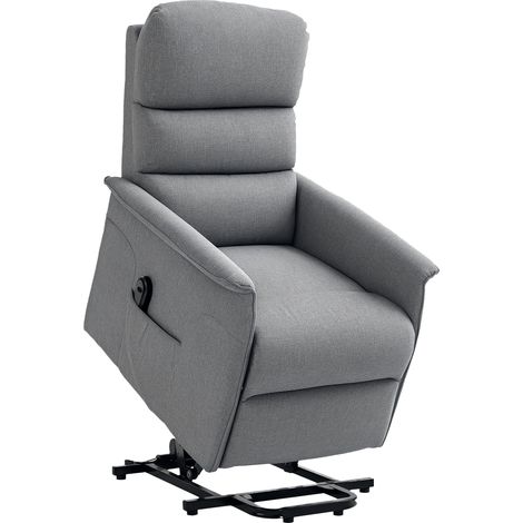 Riser Recline Armchair, Electric with Footrest, 66 x 90 x 96 cm, Grey (1/5)