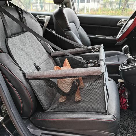 Siège auto pour chiens, housse de siège auto hamac pour chiens, siège auto respirant pour chien, durable et facile à installer. (1/5)