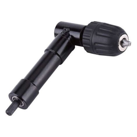 Mandrin à Angle Droit 90° Autoserrant, Mandrin Coude de Perceuse à Dégagement Rapide Embout Visseuse Renvoi d'angle Adaptateur de Foret de Mandrin Renvoi d'angle Droit pour Perceuse (1/5)