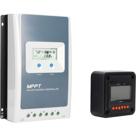 Solar-Laderegler MT50 mit Fernbedienung, MPPT 40A, 12V/24V, inklusive Temperaturfühler (1/5)