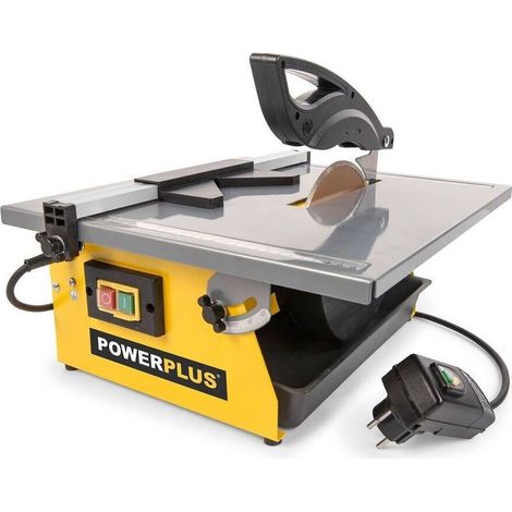 Powerplus Coupe-Carrelage Électrique POWX2300 - Machine de Découpe Carreaux 800W - Table de 397x386mm - Disque Ø180mm - 1 Accessoire (1/4)