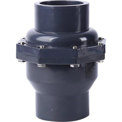 1 Clapet anti-retour, raccord double union PVC, DN40 Φ50 mm, pour pompe et bassin (1/3)