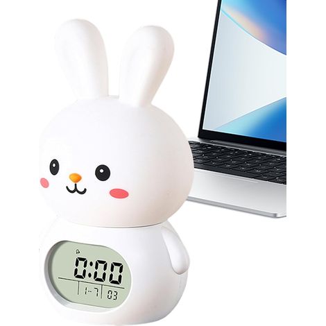 Veilleuse Lapin Avec Minuterie Réveil avec snooze luminosité (1/5)
