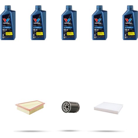 Kit tagliando 3 FILTRI e 5L OLIO compatibile con Ford Fiesta VII 1.1 55kw dal 2019 (1/5)