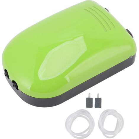 Pompe à oxygène silencieuse et rechargeable avec 2 sorties, mini pompe à bulles d'air pour aquarium, idéale pour la pêche et la maison. (1/5)