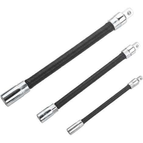 Tige De Connexion Flexible 3 Pièces Barres Métalliques Portables Pliables Kit Rallonges Douilles Flexibles Pour Réparation Moteur Auto, Entretien Véhicule Automobile, Maintenance (1/5)
