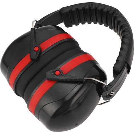 Casque anti-bruit protection auditive industriel taille réglable pliable pour bébé adulte noir rouge (1/5)