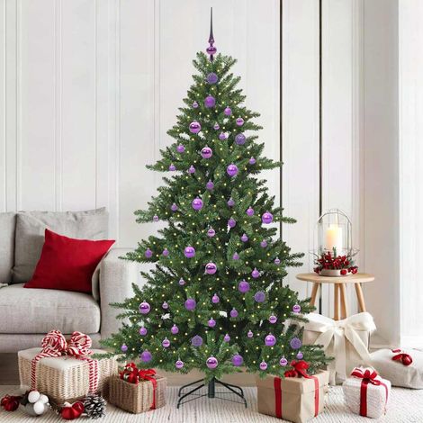 Künstlicher klappbarer Weihnachtsbaum Grün 180 cm PVC und Stahl