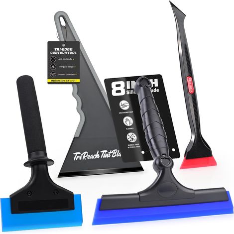 Kit Covering Outils de Film, avec 4 pcs Différentes Raclette en Silicone (1/5)