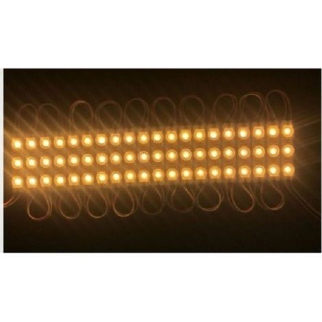 TrAdE Shop Traesio - Modulo Led 12v 2835 20 Strisce 3 Led Insegne Tabelle Vari Colori Luce 2835-12v-3 - -Bianco Caldo -