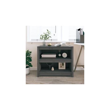 Bibliothèque Gris 80x35x68 Bois de pin massif (1/5)