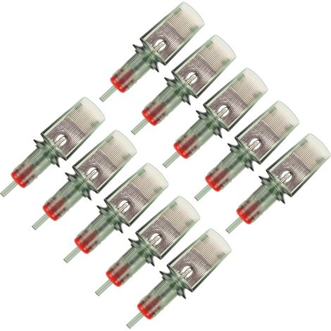 10 cartouches aiguilles courbes jetables ultra fines RM en acier inoxydable pour ombrage, lot de 10, 1239RM, usage professionnel (1/5)