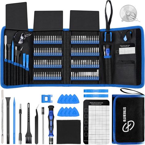 Sets de tournevis de précision électroniques 142 pièces avec 120 embouts, kit d'outils de réparation magnétique pour 15, MacBook, ordinateur, portable, PC, tablette, PS4, console de jeux (1/5)