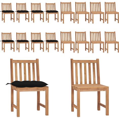 Gartenstühle 8 Stk. mit Kissen Massivholz Teak - Teakholzmöbel - Gartenstühle - Outdoormöbel - Esszimmerstühle - Balkonmöbel - Home & Living (1/5)