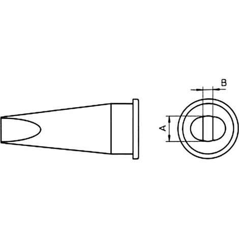 Weller LHT-C Punta di saldatura Forma a scalpello, dritta Dimensione punta 3.2 mm Contenuto 1 pz.