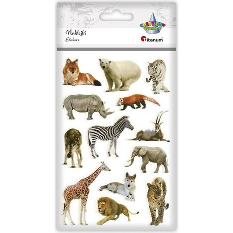 Mezcla de 13 pegatinas convexas de animales suaves