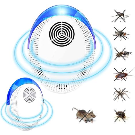 Anti-souris et nuisibles : répulsif ultrasonique pour fourmis, araignées, mouches, punaises de lit, puces, rongeurs et rats (1/3)