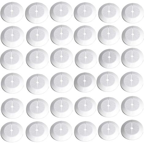 36 Pcs Pipe Cover,Pipe Radiator,Plastic Pipe Radiators for Heating Pipes Hot and Cold Water Pipes Gas Pipes,Pipe Rosettes Is Used for 8-30mm Pipes