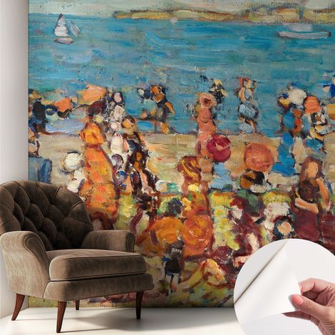 Tapete Selbstklebend - abwaschbar - Tapete mit Motiv - trendige Wanddeko - elegant Fototapete Strandszene 250x250 cm (1/5)