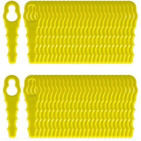 100 Stück Ersatzklingen kompatibel für Ryobi Trimmer, doppelt gezahnte Klingenköpfe RAC155 RAC157 RAC158..DEBUNS