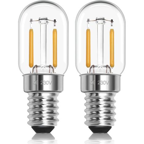 E14 1W 230V LED-Kühlschranklampe, T22 E14 Neutralweiß 4000K LED-Kühlschranklampe, entspricht einer 10-15W Halogenlampe, kleine E14 LED für Kühlschrank, Salzkristalllampe, Kindernachtlicht, 2er-Pack