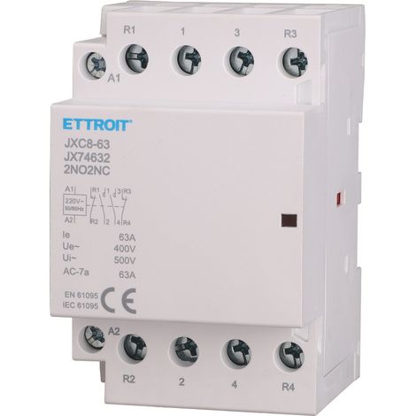 ETTROIT Modularschütz DIN 4P AC 220V 63A 2 Schließer + 2 Öffner - JX74632