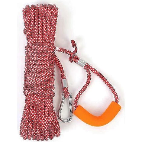 Corde à linge épaisse de 10 m, idéale pour le jardin et l'extérieur, facile à tendre - rouge