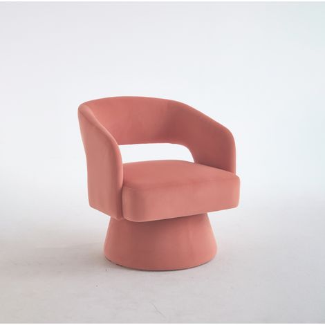 Poltrona girevole 360° rosa MODENUIT (1/5)