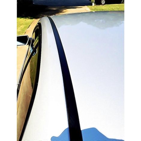 Kit de 2 moulures de toit flexibles noires pour véhicules automobiles universels, 2 m (17 mm) (1/5)
