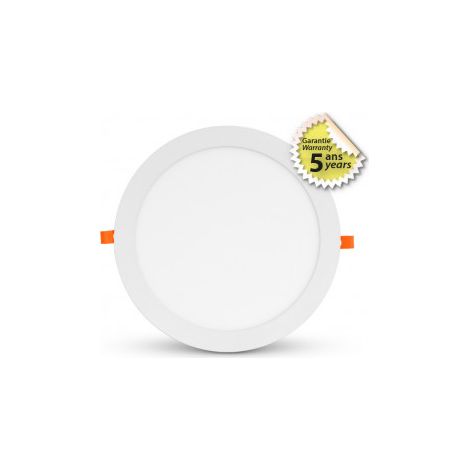 Plafonnier LED SLIMY II 18W Rond Ø225 mm Miidex Lighting® blanc-chaud-3000k - blanc