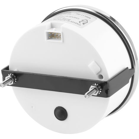 85-mm-Analog-Digital-Drehzahlmesser, 4000 U/min, weißes Zifferblatt und silberner Rahmen (1/5)