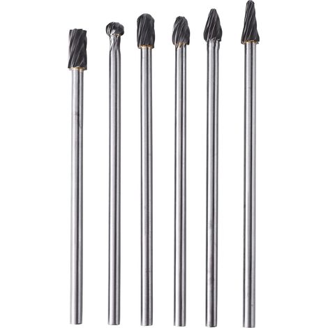 6pcs Fraises Rotatives Aluminium Carbure Tungstène Outil Rotatif Diamètre Coupe 10mm Diamètre Tige 6mm pour Menuiserie Gravure Bricolage (1/5)