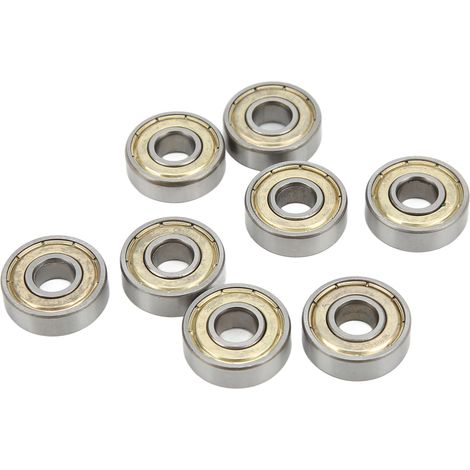 8 Roulements à Billes 608ZZ ABEC 11 Acier Carbone Scellés 8x22x7mm pour Skateboard et Patins à Roulettes