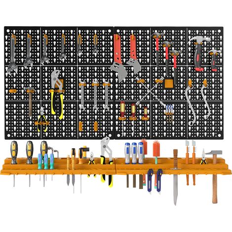 COSTWAY 54 Piece Garage Tool Storage DIY Storage Wall Mount System w/50 Hooks