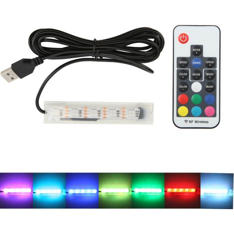 LED light for micro-aquarium with USB remote control and black cable (1/5)
