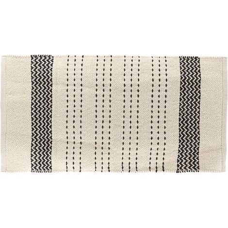 Alfombra saint leu algodón otras fibras 45x90 cm - natural negro - Tendance (1/3)