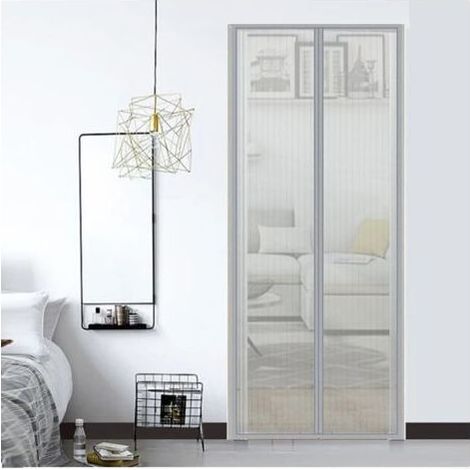 DEESSE SHOP – Magnetischer Moskitonetz-Türvorhang, eleganter magnetischer Türvorhang, ideal für Türen und Terrassen, hält Mücken und Insekten fern – Weiß 100 x 2 (1/5)
