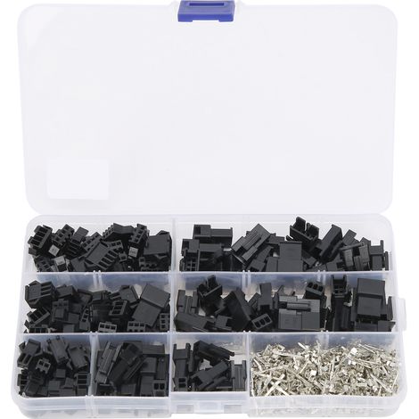 Kit de 480 connecteurs femelles 2.54mm, embases à broches 2/3/4 broches, adaptateurs pour bornes, assortiment. (1/5)