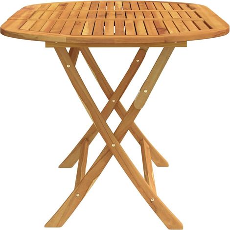 Table de jardin pliable Table d'appoint, Table de Balcon, 160x85x75 cm Bois d'eucalyptus massif OIB5935E (1/5)