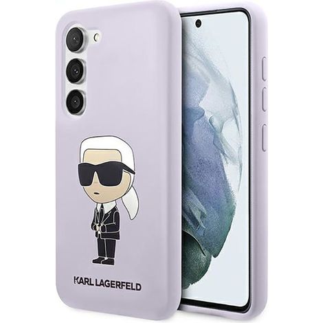 Karl Lagerfeld Silikon NFT Ikonik - Samsung Galaxy S23+ Hülle (Lila) (1/5)