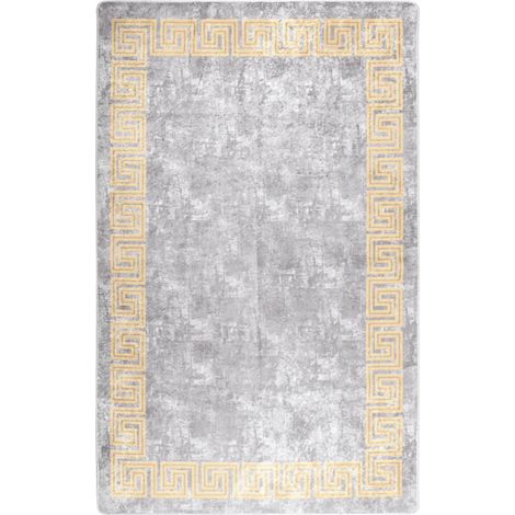 vidaXL Tapis lavable 160x230 cm gris