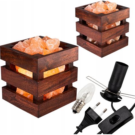 Salzkristalllampe – Naturkorb – Ionisator