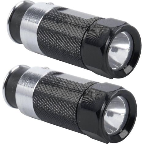 Lot de 2 mini lampes torches LED rechargeables pour allume-cigare de voiture (1/5)