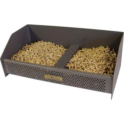Panier à bois métallique pour brûleur à granulés – Dimensions 49 x 25 x 17 cm – Optimise combustion granulés certifiés – Imex El Zorro