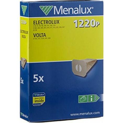 Menalux 1220P 5 sacchi aspirapolvere Electrolux Z100 Z101 Z102 Z110 Z90 Z98 ZC90 (1/2)