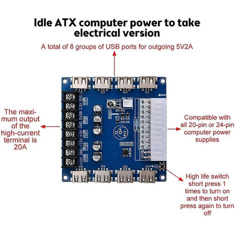 20-Pin/24-Pin ATX-Netzteil-Breakout-Board, B-- (1/5)