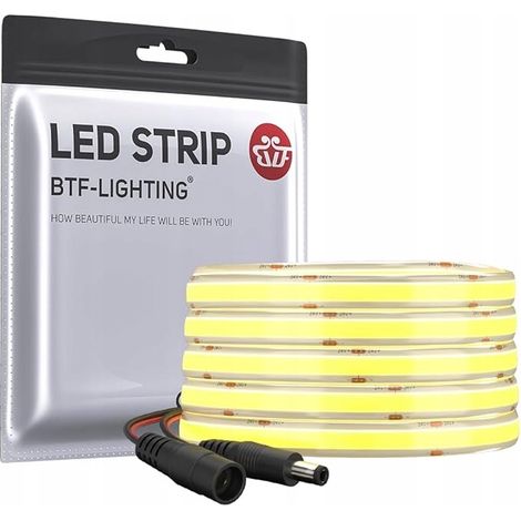 Striscia LED COB 5m 3000K DC24V 10W/m IP30 Ra90 Bianco caldo (1/3)