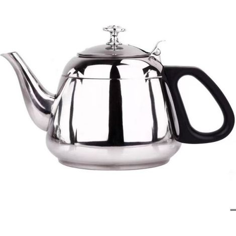 Théière en acier inoxydable en érable avec infuseur amovible, bouilloire 1,2L réservoir d'eau, cuisinière à induction à gaz (1/4)