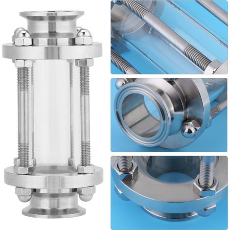 Voyant sanitaire/Voyant de niveau pour tuyau à raccord rapide en acier inoxydable Φ38 304 (1/5)
